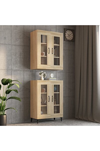 Concept Dulap de perete suspendat, stejar sonoma, 69,5x34x90 cm