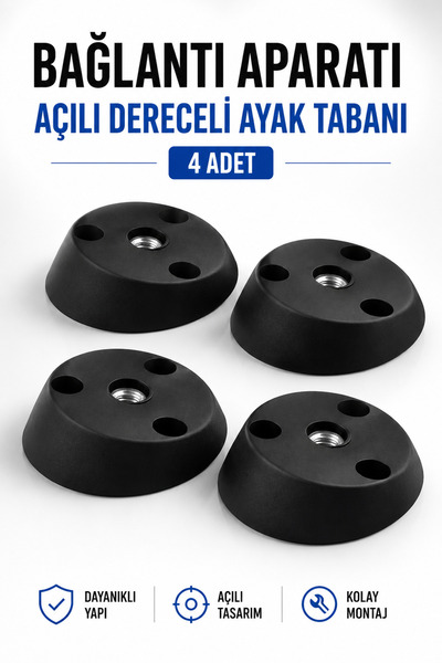 NZB (4 ADET) Mobilya Masa Zigon Orta Sehpa Ayağı Bağlantı Aparatı Açılı Derec...