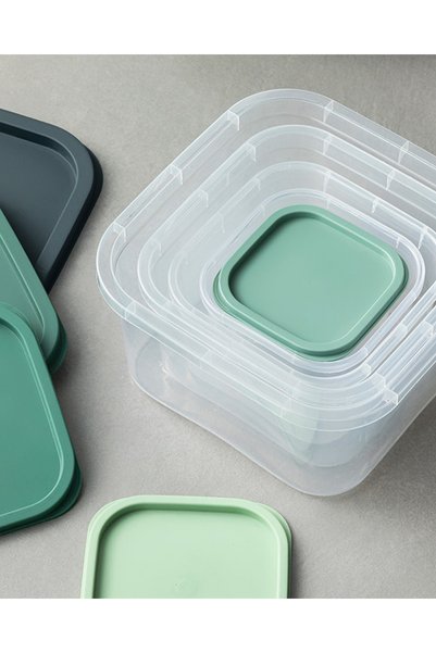 English Home Keep Me 5-Piece Plastic Storage Container Green