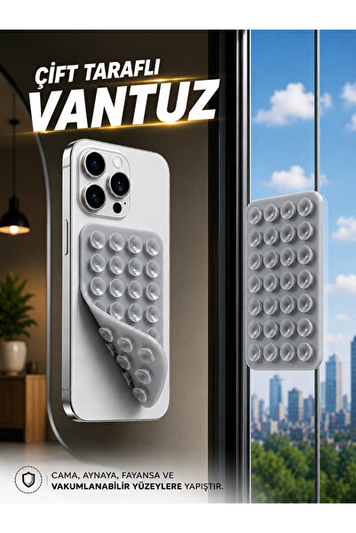 Case collection Slikon Çift Taraflı Vantuz Telefon Tutucu Vakum,Cama Yapışan ...