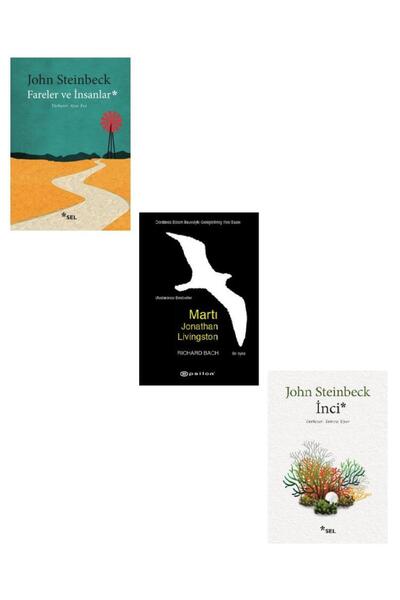 Sel Yayıncılık Fareler ve İnsanlar + Martı + İnci Set 3 Kitap