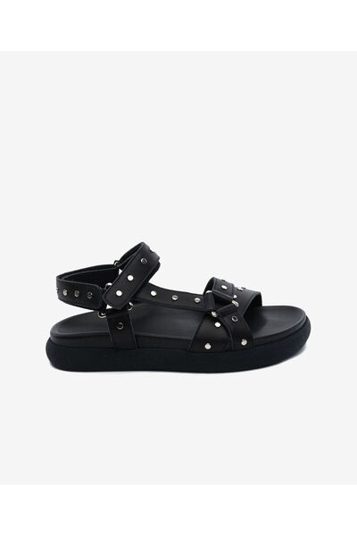 Greyder Kadın Siyah Hakiki Deri Sandalet 5Y2CS34480