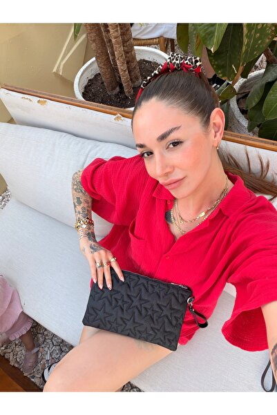 BUTİKOLEA Trend Yıldız Desenli Clutch Çanta