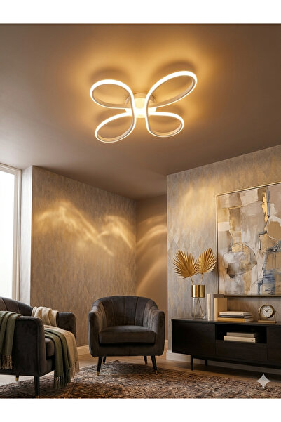 Zeya Lighting Yüksek Aydınlatmalı YONCA Model Beyaz Rengi Tavana Yapışık Plof...