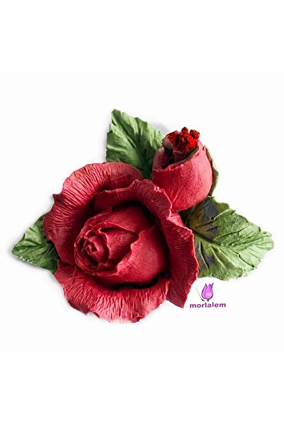 morlalem m 5,7cm Tomurcuk Gül Çiçekler Çiçek Magnet Silikon Kalıp K-1456, Taş...