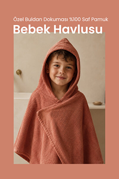 ilays beauty Özel Buldan Dokuması Bebek/çocuk Havlusu Kiremit Rengi (YENİDOĞA...