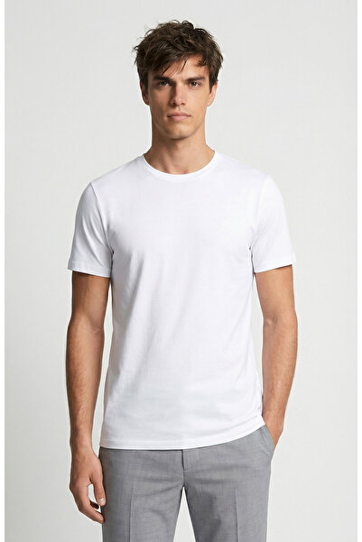 Network Beyaz Basic T-Shirt