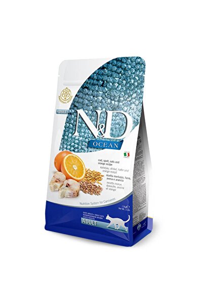 N&D Ocean Düşük Tahıllı Balıklı Portakallı Yetişkin Kedi Maması 10 Kg