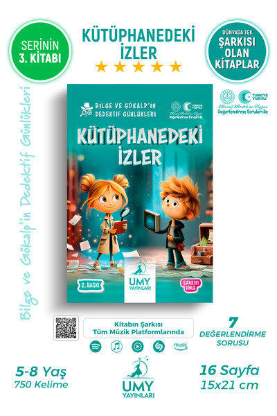 UMY Yayınları Kütüphanedeki İzler - Bilge ve Gökalp'in Dedektif Günlükleri Se...