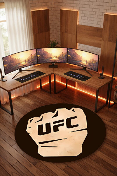 Reyhani Ufc Desenli Kaymaz Taban Makinede Yıkanabilir Çocuk Gamıng Halısı Yat...