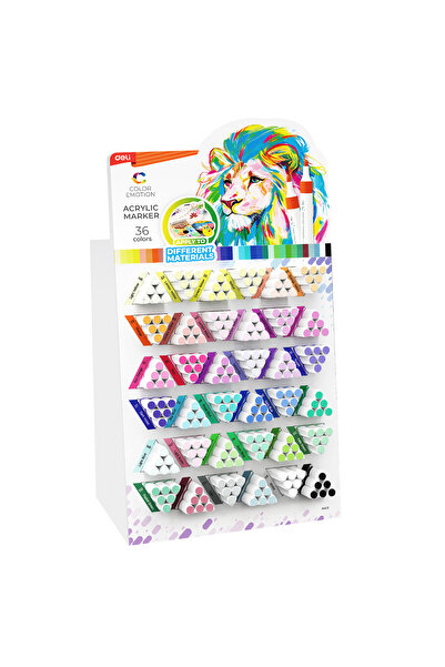 Deli DISPLAY 216 PCS ACRYLIC MARKER COLOR EMOTION