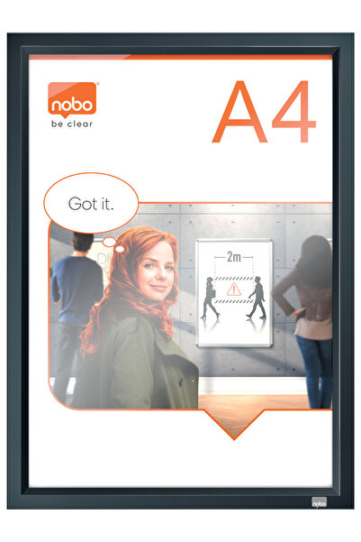 Nobo Ramă Click din Aluminiu A4 Grafit Impression Pro
