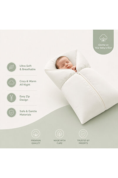 Al Fajr Babys Newborn Swaddle Blanket with Zipper Breathable Cotton Sleep Sac...
