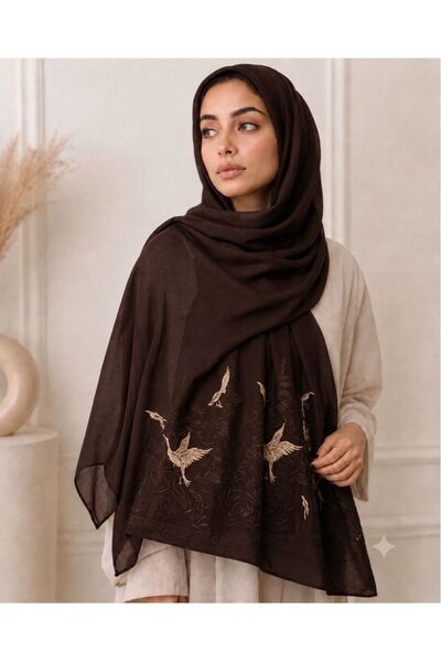 Veil Designer طرحة اوريغامي بوال قماش ياباني بتطريز مختلف علي الطرفين المقاس ...