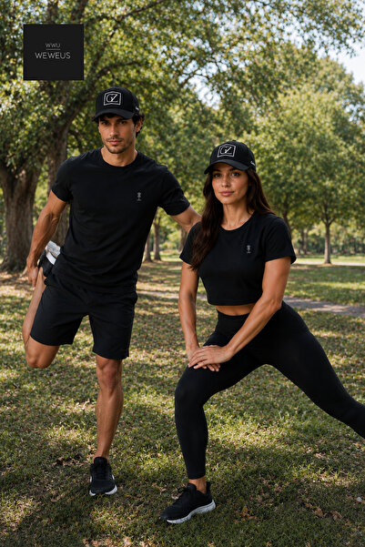 Weweus Yeni Akım Gazze Destekli GZ İşlemeli Siyah Spor Unisex Kadın Erkek Şapka