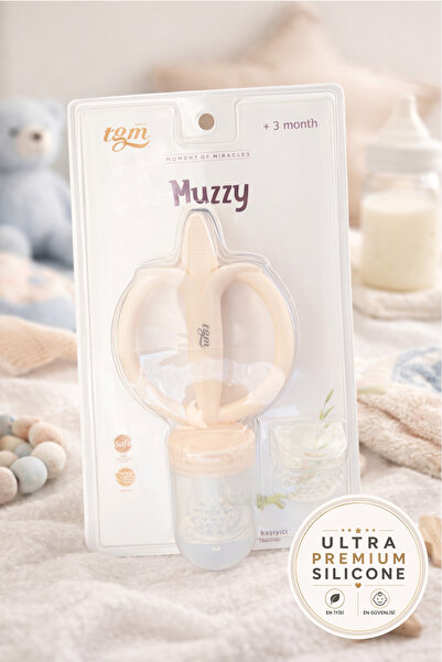 Tgm Baby Emzik Diş Kaşıyıcı Püre Bebek Meyve Süzgeci ( Krem )