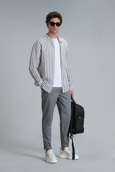 Lufian Tom Smart Ανδρικό παντελόνι Chino Slim Fit Πράσινο