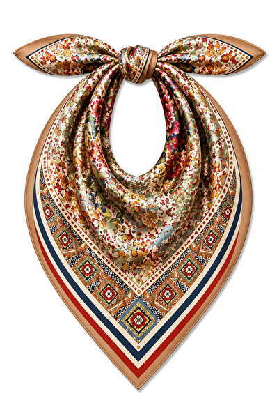 Mavi Masal Combinație elegantă cu model de primăvară, eșarfă colorată complem...