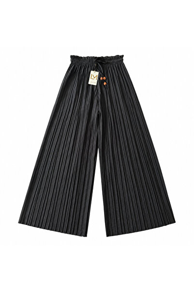 OEM Pantaloni negri cu talie elastică, Poliester, Mărime unică INTL