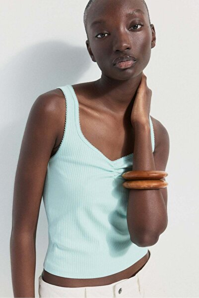 H&M Ribbed cotton vest top