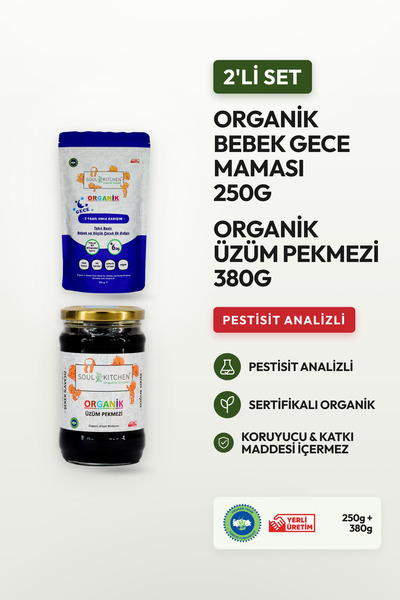 Soul Kitchen Organik Ürünler Organik B1 Vitaminli 3 Tahıl Unlu Gece Maması **...