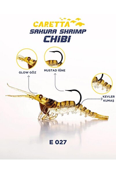 Caretta Sakura Shrimp Chibi 50mm 3,7gr Silikon Karides