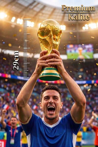 Deep Sweet Dünya Kupası World Cup Ödülü Altın Renk Kupa Dekoratif Obje 29 cm