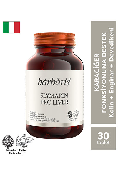 Barbaris Silymarin Pro Liver - 30 Tablets - Milk Thistle, Artichoke, Choline,...