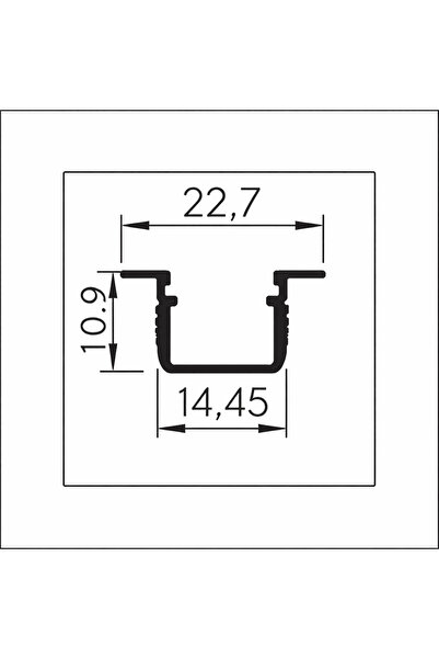 Ledarmy Sıva altı alüminyum LED profil kanal 11x14mm 2mt. aydınlatma dekorati...