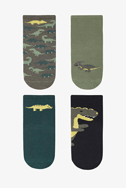 Penti Çok Renkli Erkek Çocuk Green Dino 4lü Soket Çorap