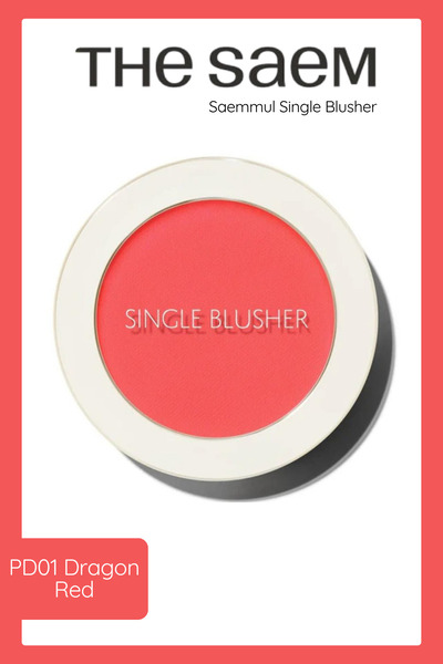 THE SAEM Sebum Kontrolü Sağlayan Tekli Toz Allık - Saemmul Single Blusher - R...