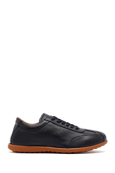 Derimod Erkek Siyah Bağcıklı Spor Ayakkabı, Deri Sneaker 26SFD688518
