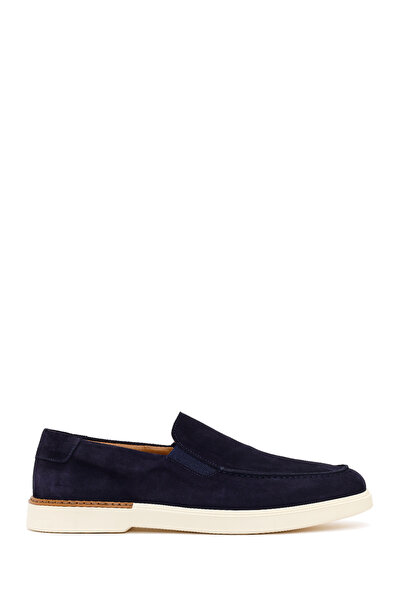 Derimod Loafer din piele de căprioară albastru marin pentru bărbați 26SFD612210