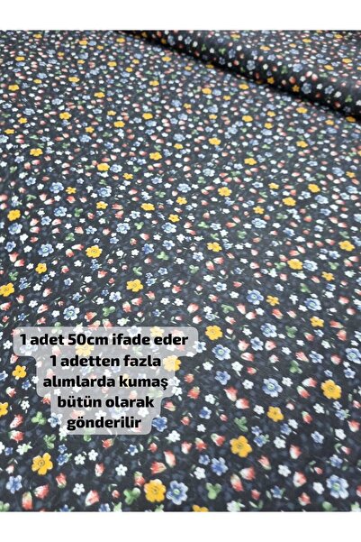 daisy star Poplin Kumaş ( çiçek desen 50 x 170 )