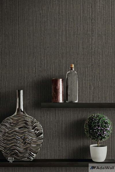 Adawall Alfa Kumaş Desen Duvar Kağıdı 3711-6, Koyu Gri, 16,50 M² Silinebilir ...