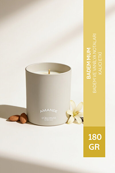 L'Occitane Badem Mum, Badem ve Vanilya Notaları, 180 g