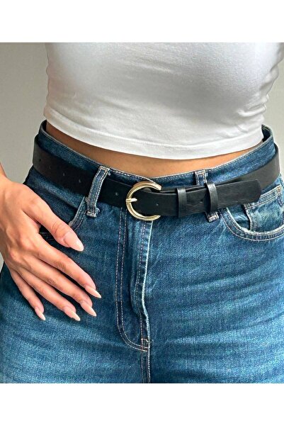 LİA KEMER Merge Oval Buckle Jacket Belt, Dress Belt, Trouser Belt