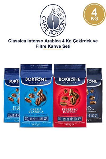 Caffe Borbone مجموعة قهوة كافيه بوربون كلاسيكا إنتينسو أرابيكا 4 كجم - مجموعة...