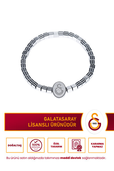 Galatasaray GS KARE HEMATİT (4MM) DOĞALTAŞ BİLEKLİK