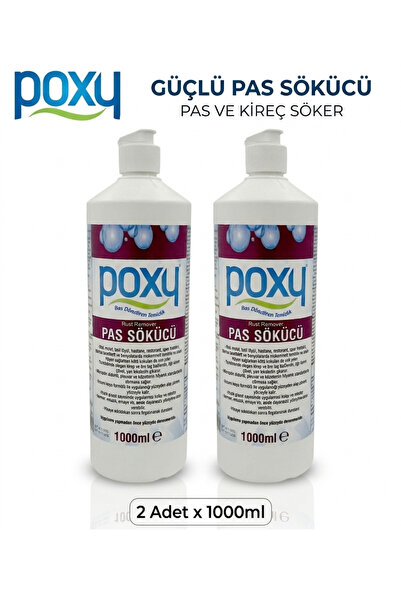 Poxy Pas Sökücü 1 Lt x 2 Adet Yoğun Küf Yosun Pas Kirlerinde