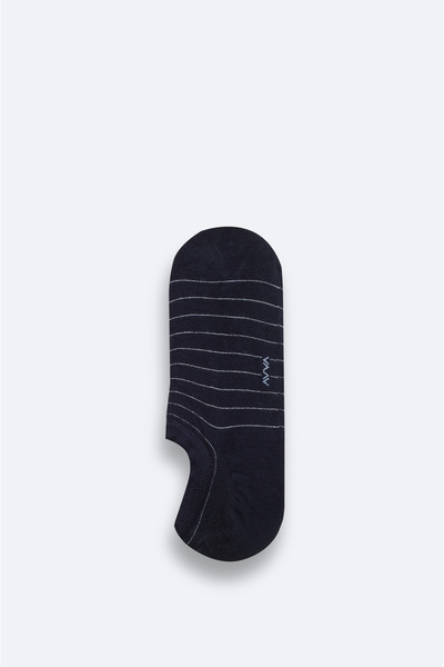 Avva Men's Navy Blue Cotton Sneaker Socks A51Y8502