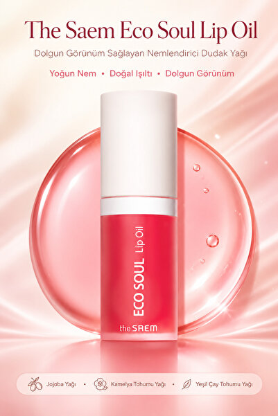 THE SAEM Eco Soul Lip Oil - Berry / Dolgun Görünüm Sağlayan Nemlendirici Duda...