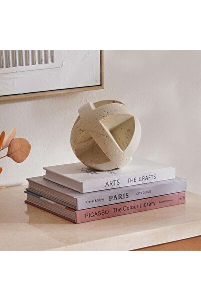 PAN HOME Juno Polyresin Deor Orb 15.5x15.5x15.5cm - White