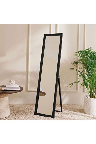 PAN HOME مرآة أرضية من بريستين شيفال مقاس 40×150 سم - أسود