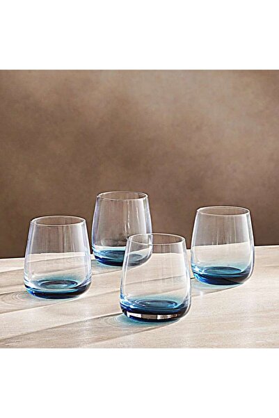 PAN HOME Lona 4-piece Tumbler Glass Set 383ml -blue