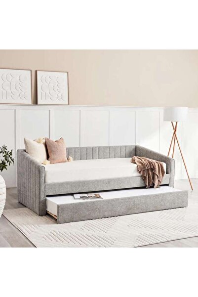 PAN HOME Hannah Day Bed With Trundel 90x200cm - Grey