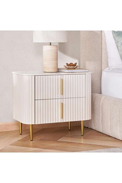 PAN HOME Domus Nightstand - Peral Beige