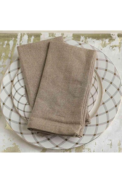 PAN HOME طقم مناديل ديزرت جلام 4 قطع 45×45 سم - بيج