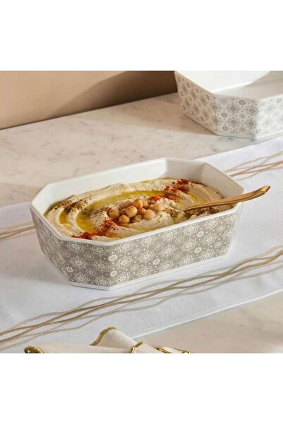PAN HOME صينية خبز مستطيلة من إيزيت مقاس 24×17.5×6.8 سم - لون أبيض