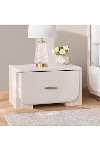PAN HOME Deluxe Nightstand - Matt Grey